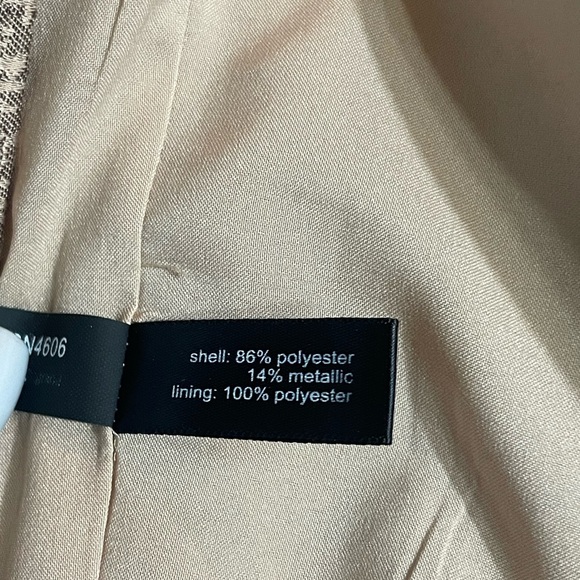 The Limited Brown and Gold Mini Pencil Skirt for Night Out, Shimmering, Size 10 - Picture 10 of 12